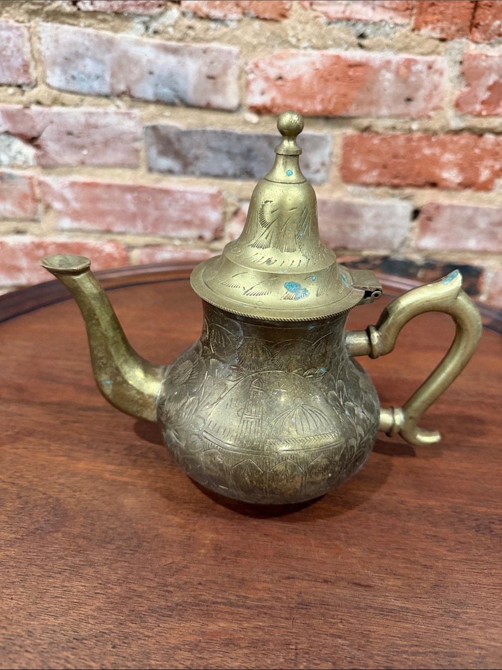 Antique Brass Decorative Teapot